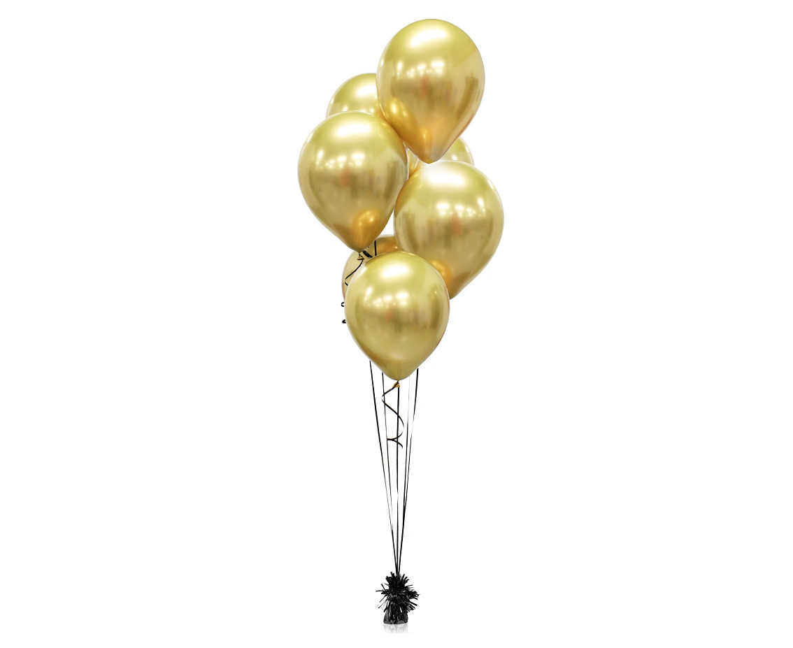 Balloons B&C 12", platinum gold, 7pcs